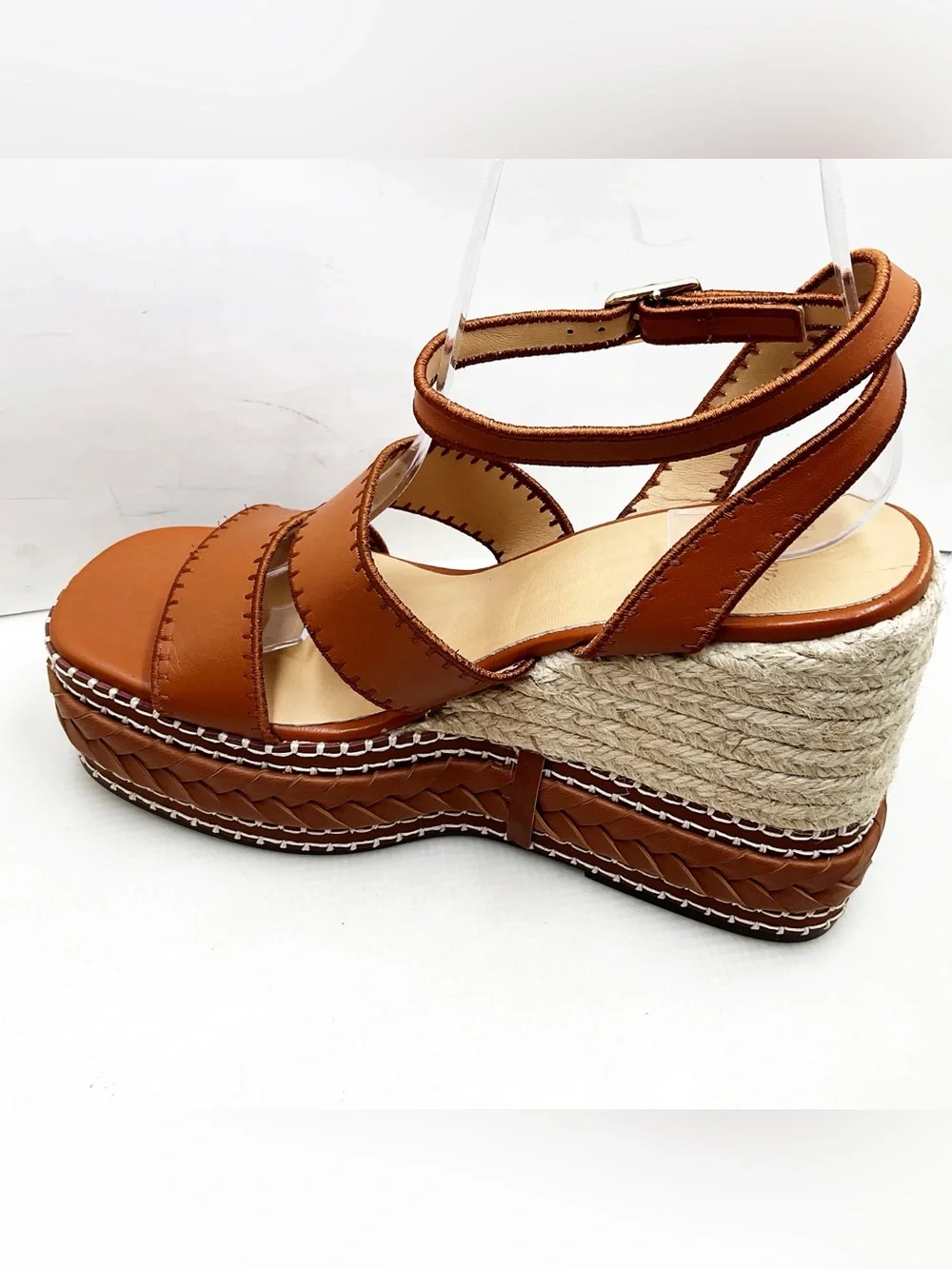 🆕{Castañer} Faure Leather & Jute Wedge Espadrilles
